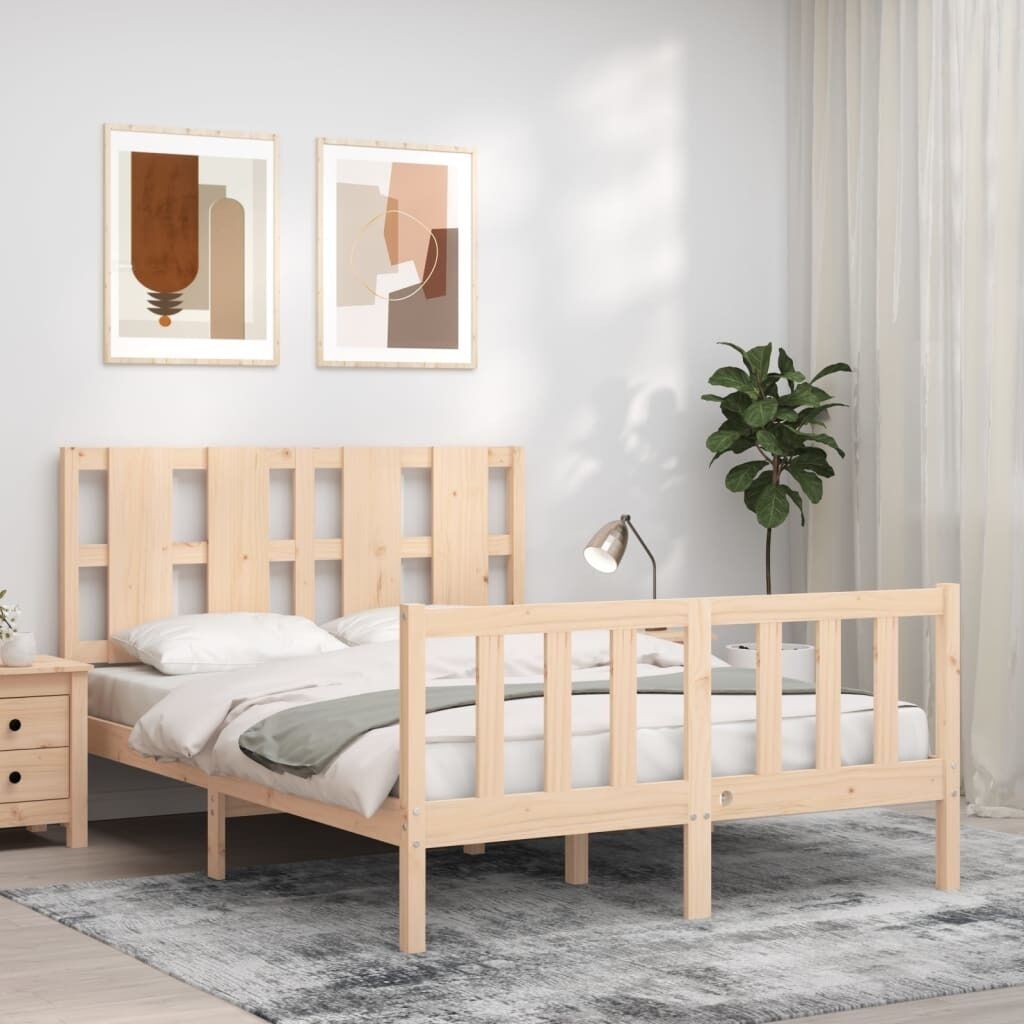 Bed Frame with Headboard Solid Wood Price