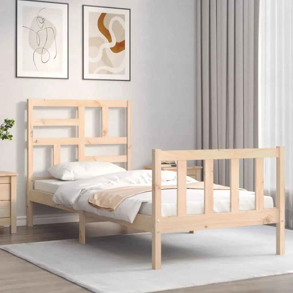 Bed Frame with Headboard Solid Wood Price