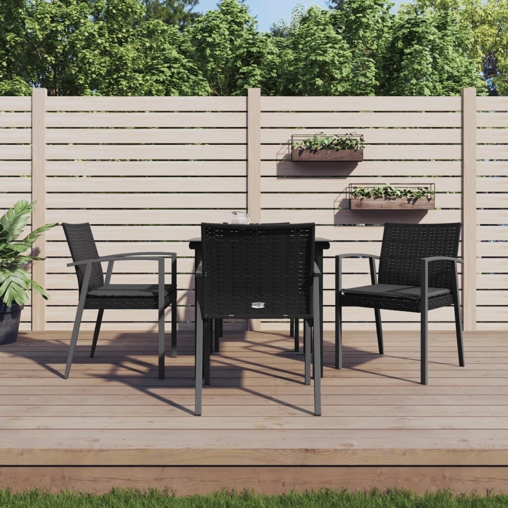 Garden Dining Set with Cushions Poly Rattan and Steel Price