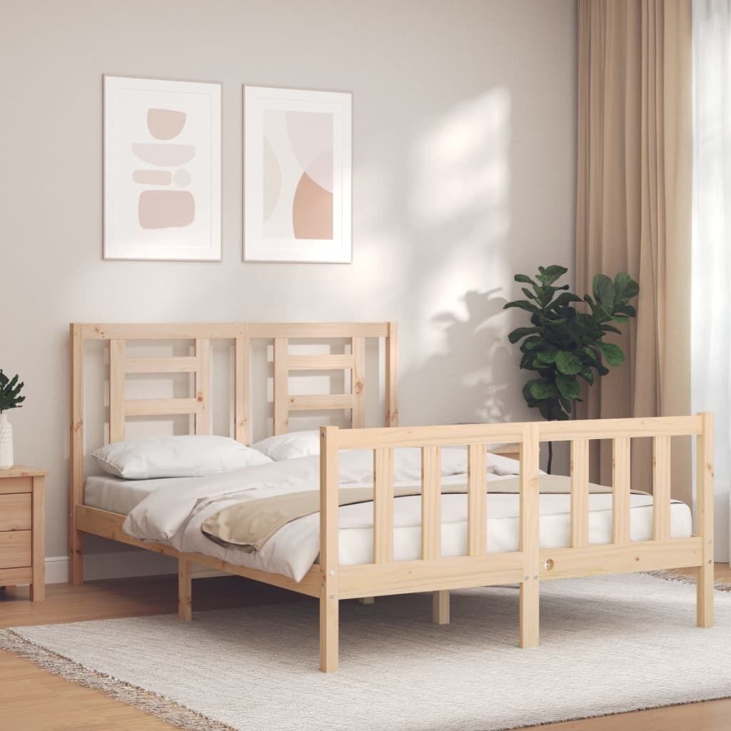 Bed Frame with Headboard Solid Wood Price