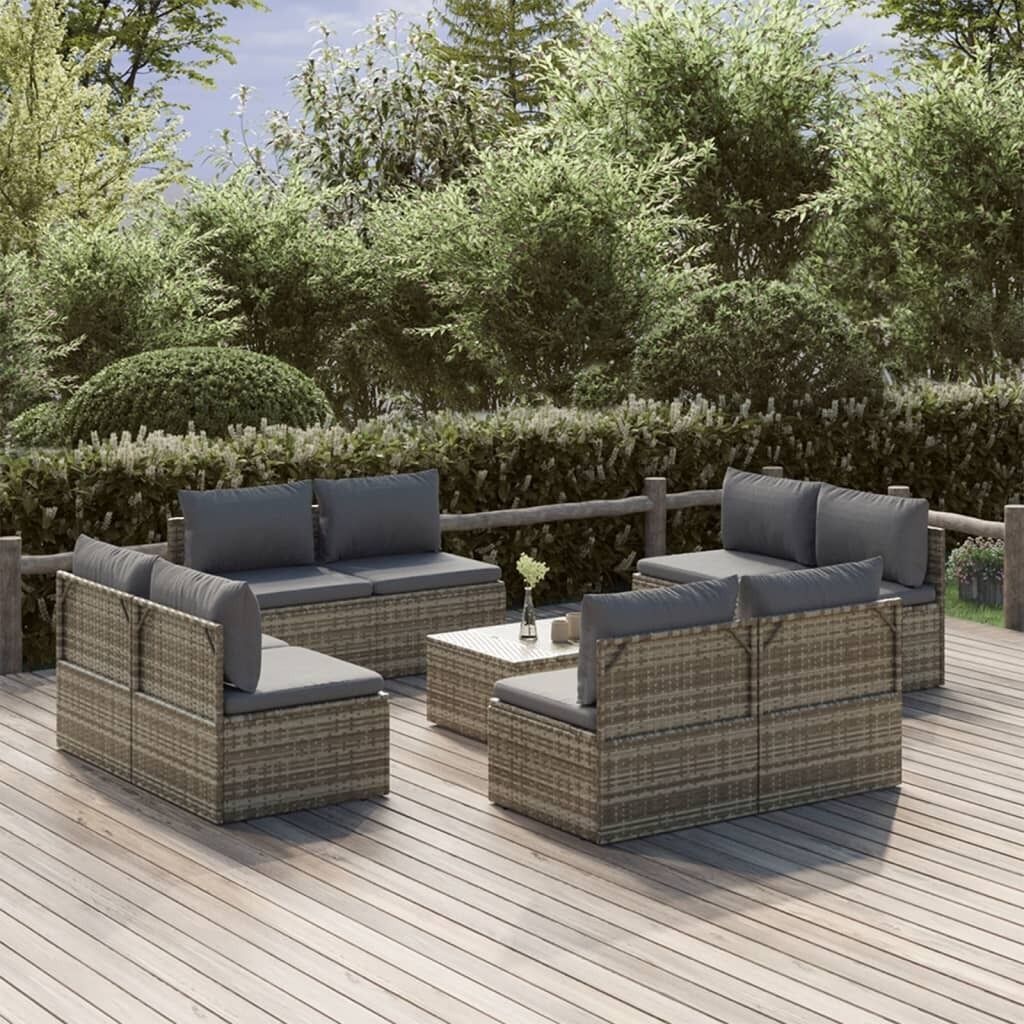 Garden Sofas Grey 57x57x56 cm Poly Rattan Price