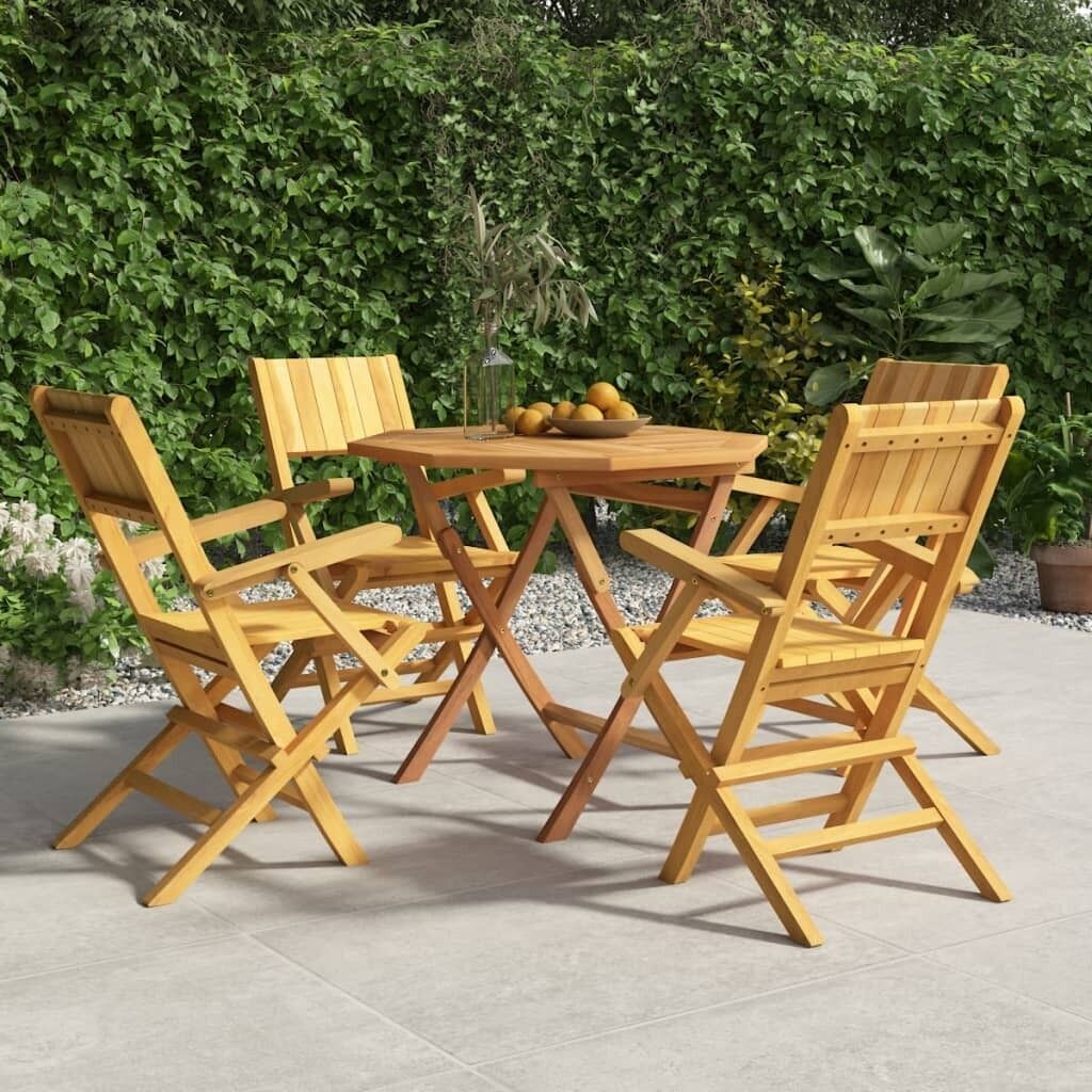 5 Piece Garden Dining Set Solid Teak Wood Price
