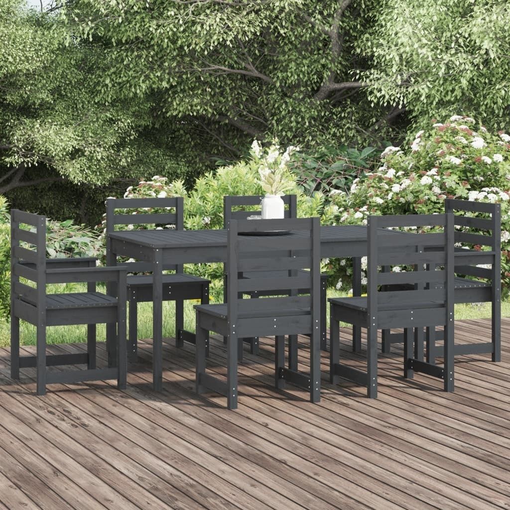 7 Piece Garden Dining Set Solid Pine Wood Price