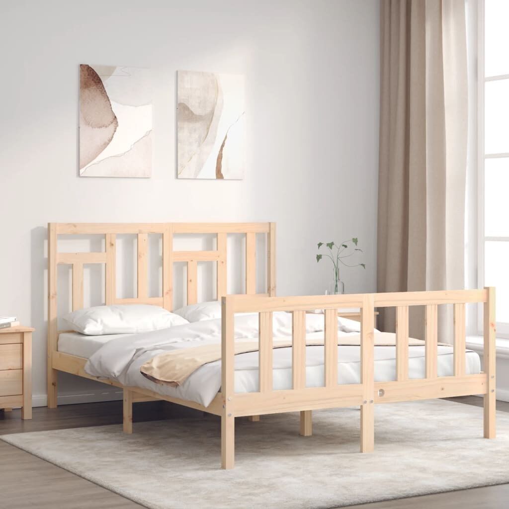 Bed Frame with Headboard Solid Wood Price