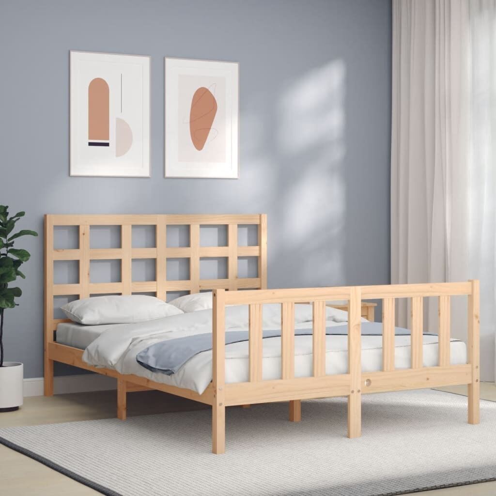 Bed Frame with Headboard Solid Wood Price