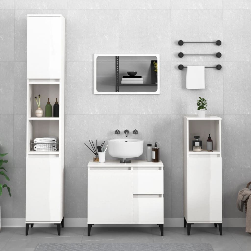Bathroom Cabinet 30x30x100 cm Engineered Wood Price