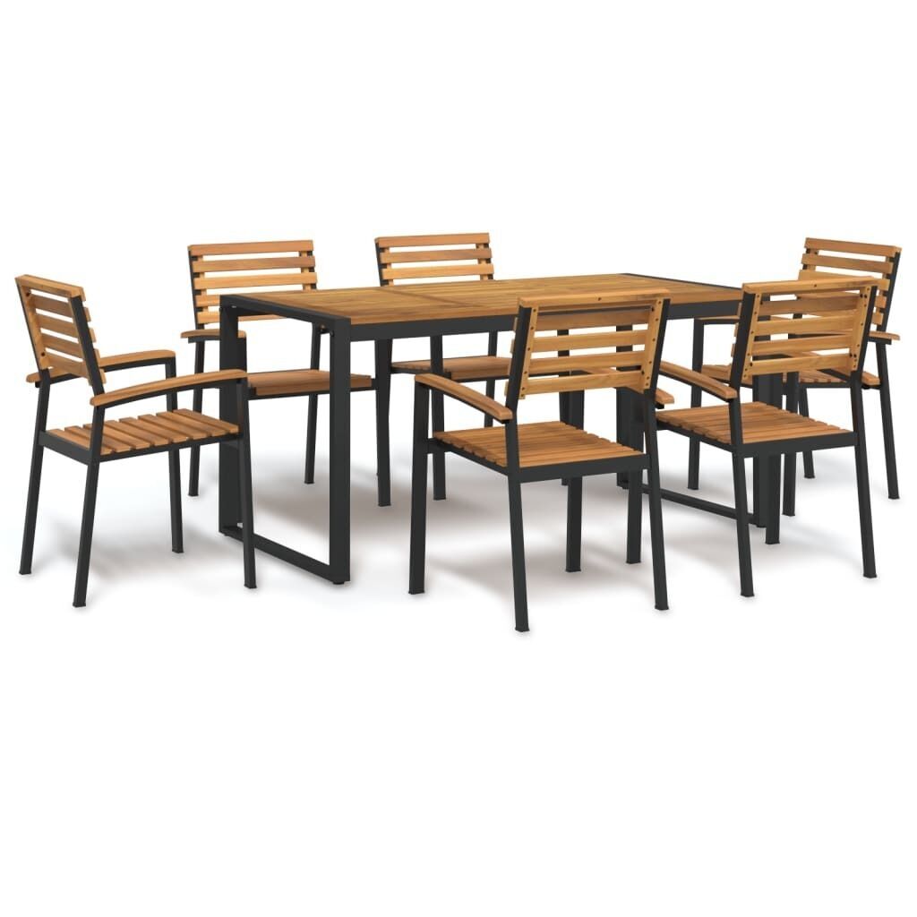 Garden Dining Set Solid Wood Acacia and Metal Price
