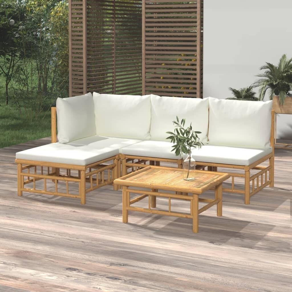 Garden Lounge Set with Cushions Bamboo Price