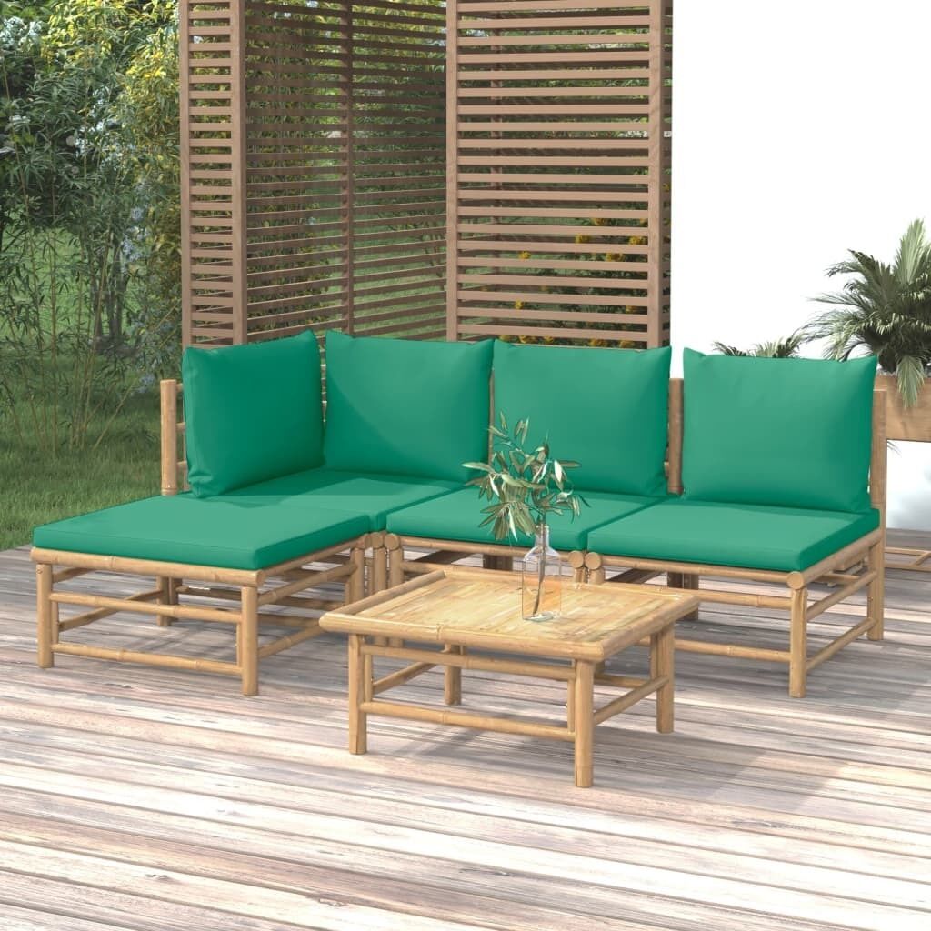 Garden Lounge Set with Cushions Bamboo Price