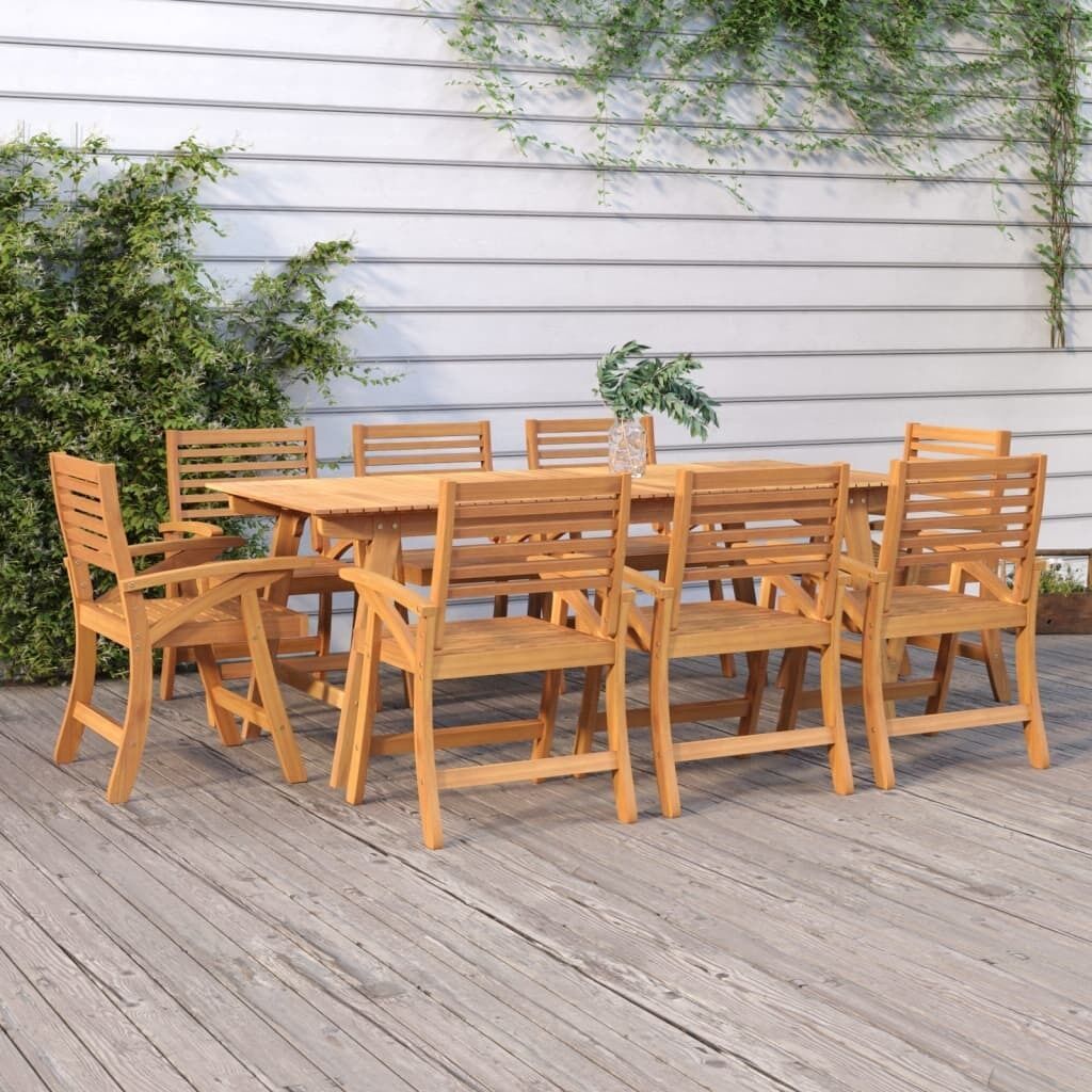 Garden Dining Set Solid Wood Acacia Price