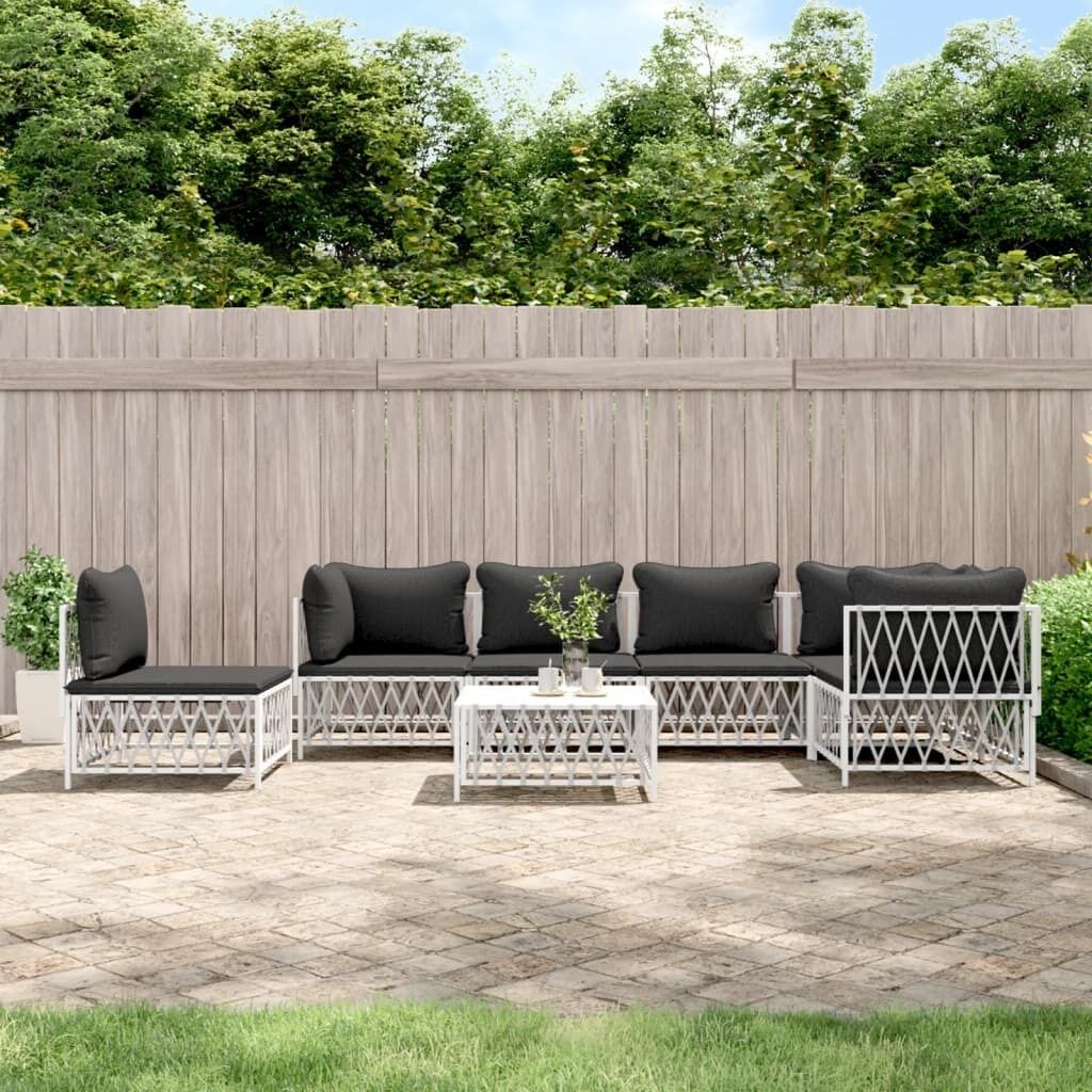 Garden Lounge Set with Cushions Steel Price
