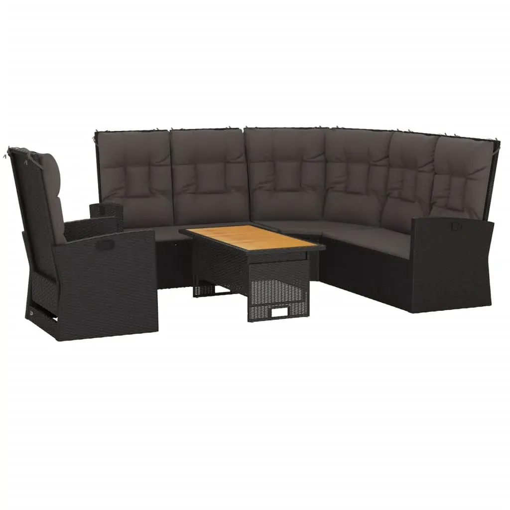 3 Piece Garden Lounge Set with Cushions Poly Rattan Price