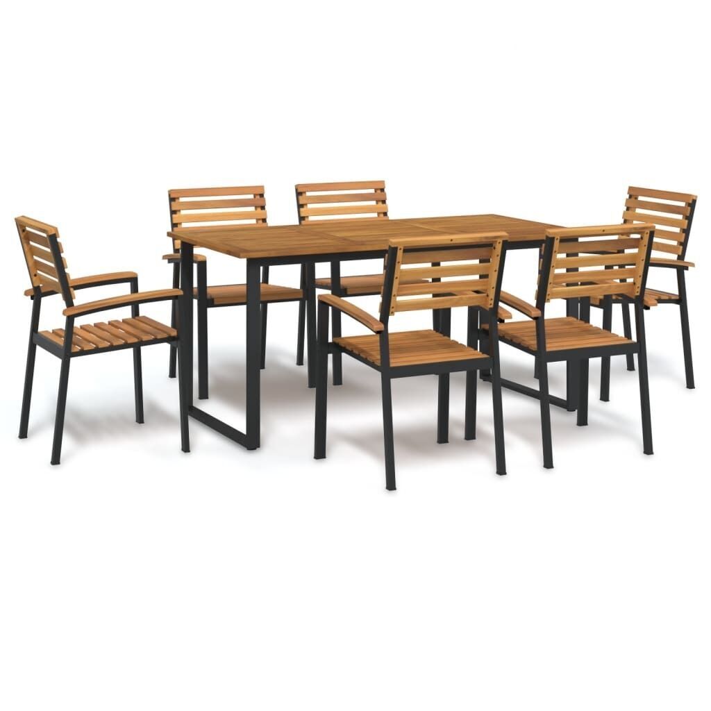Garden Dining Set Solid Wood Acacia and Metal Price