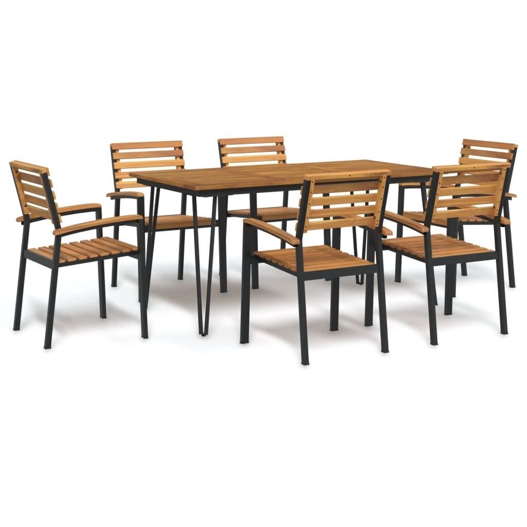 Garden Dining Set Solid Wood Acacia and Metal Price