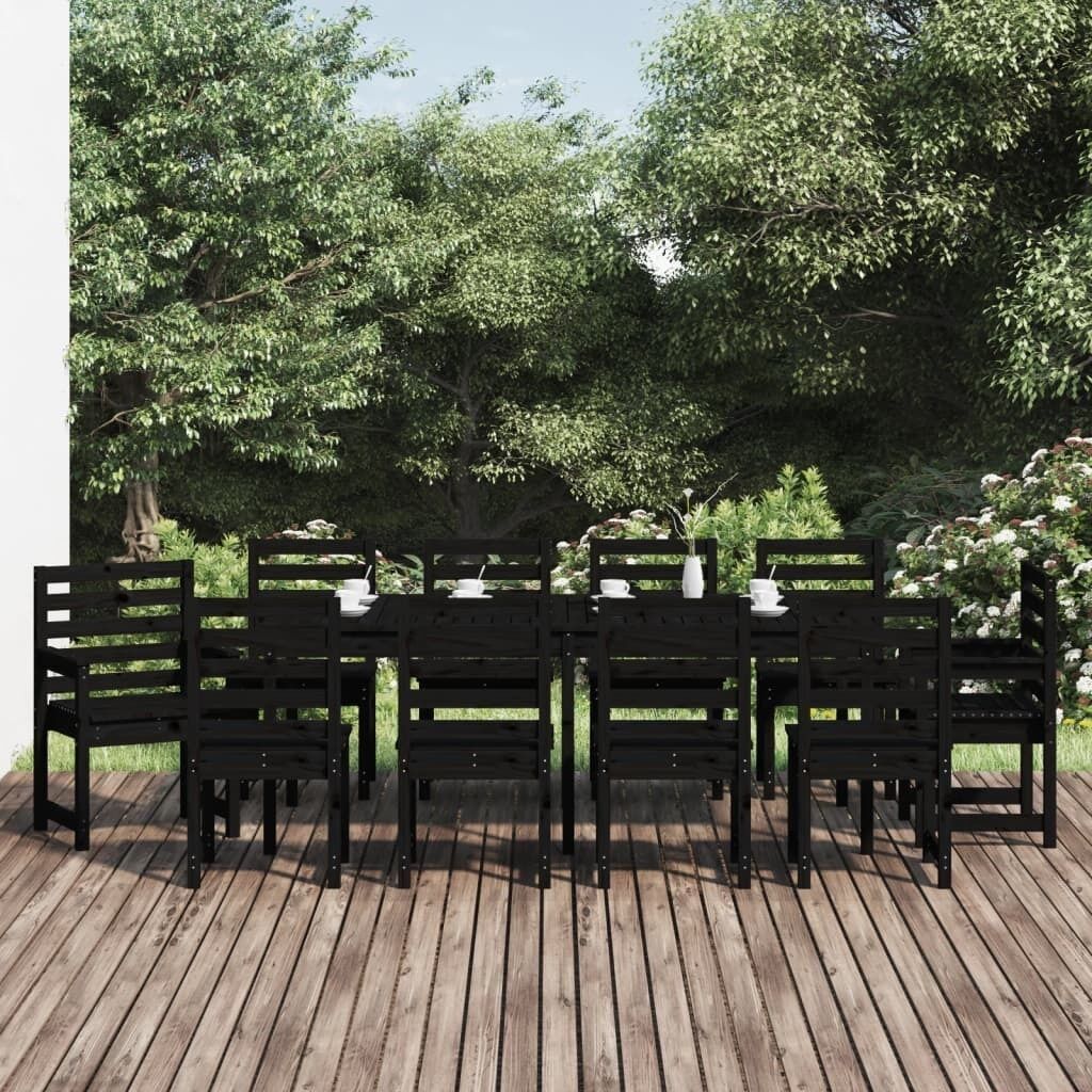 11 Piece Garden Dining Set Solid Pine Wood Price