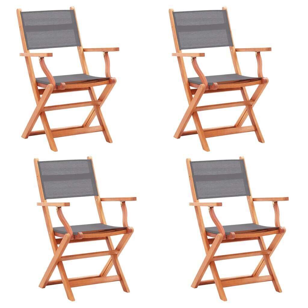 Folding Garden Chairs Solid Eucalyptus Wood&Textilene Price