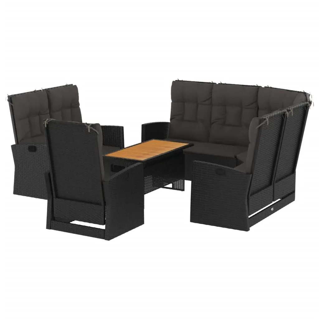 4 Piece Garden Lounge Set with Cushions Poly Rattan Price