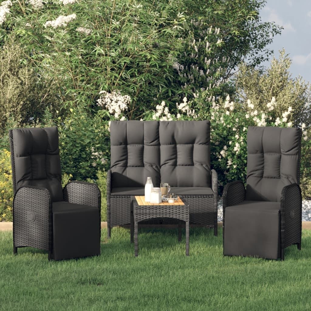 Garden Dining Set with Cushions Poly Rattan Price