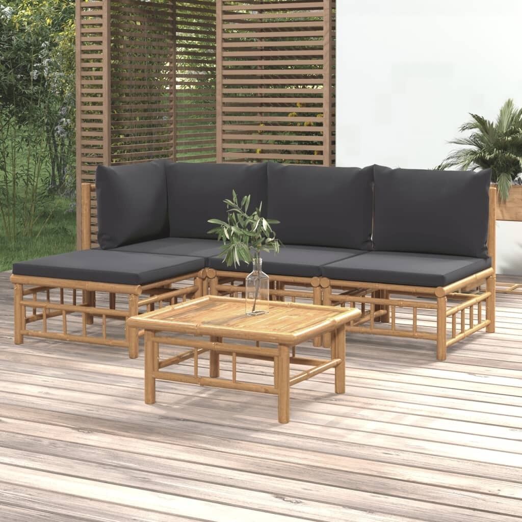 Garden Lounge Set with Cushions Bamboo Price