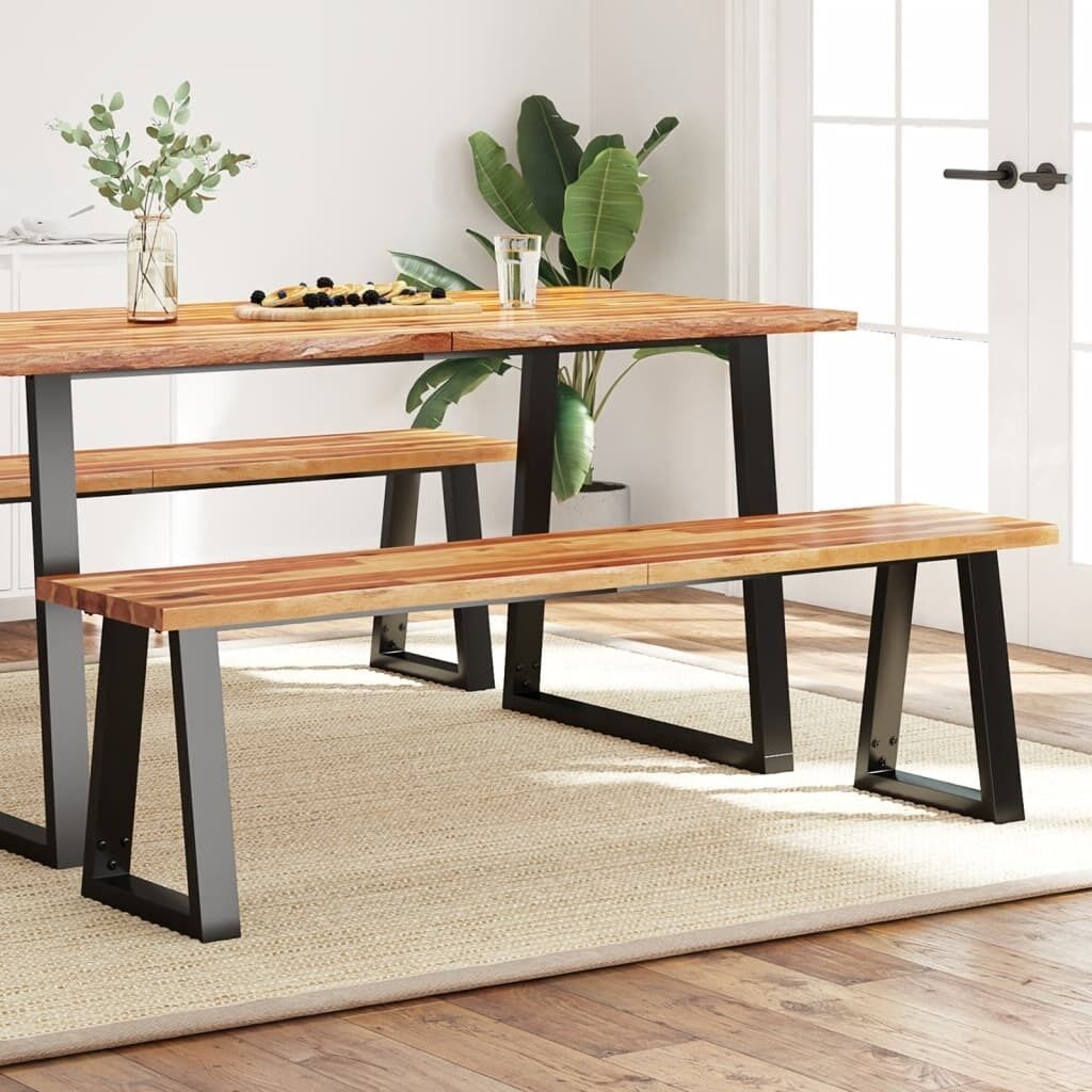 Bench with Live Edge Solid Wood Acacia Price