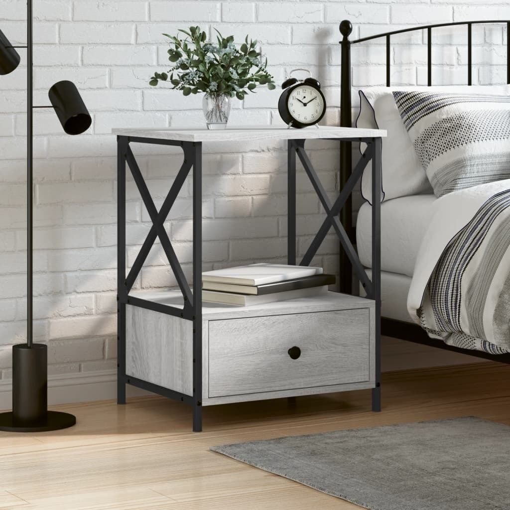Bedside Table Sonoma Oak 50x41x65 cm Engineered Wood Price