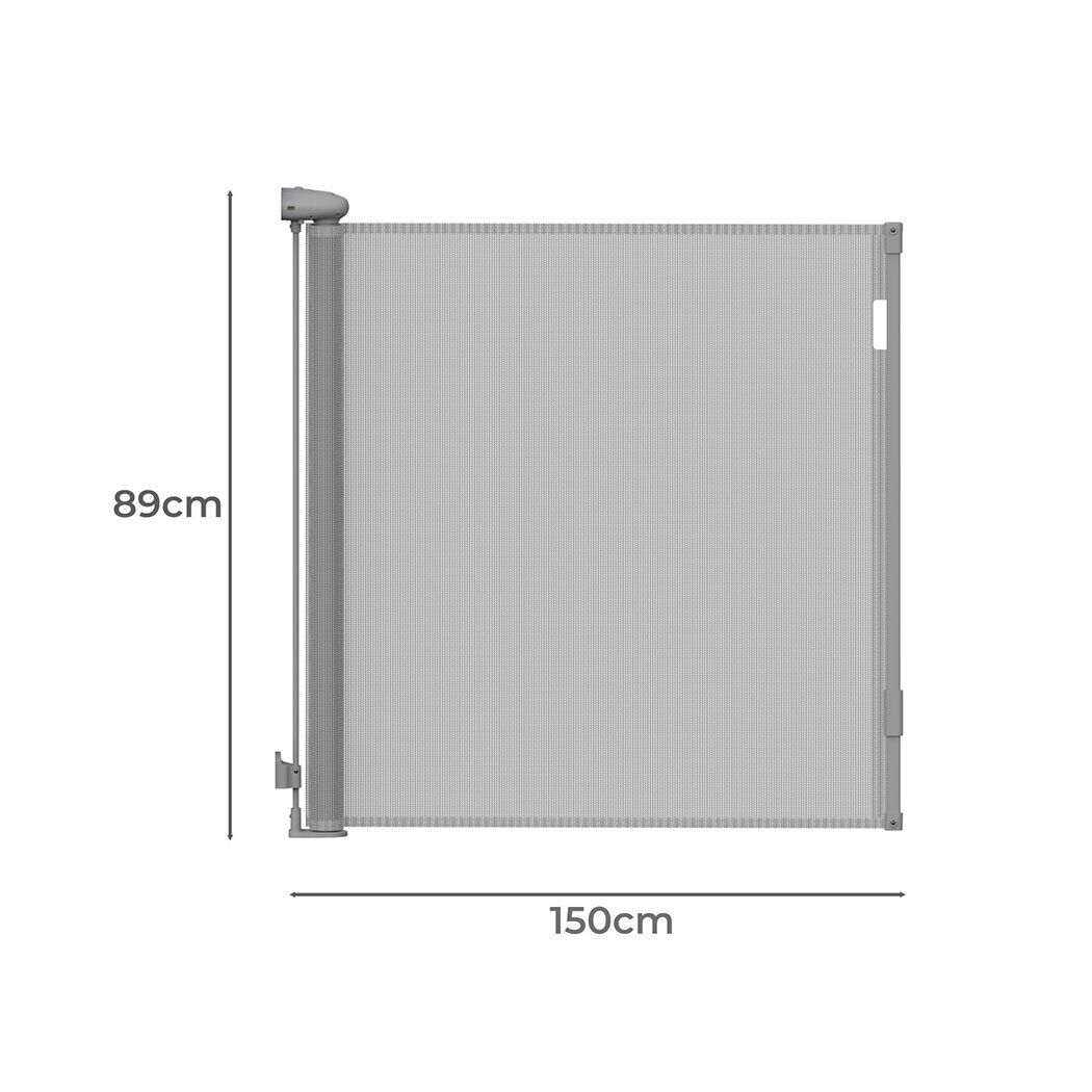 Retractable Baby Safety Gates 150cm Grey 150 cm Price