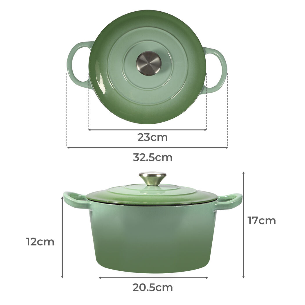4L Enamel Dutch Oven Pot in Green Colour Price