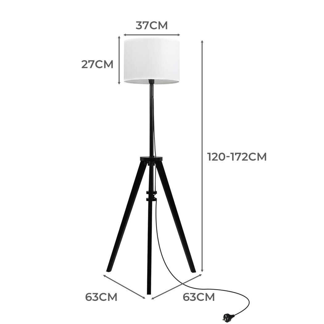 Wooden Floor Lamp Modern Tripod Black Price