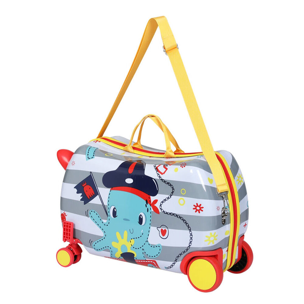 Wanderlite 17" Kids Ride On Luggage Children Suitcase Trolley Travel Octopus Price