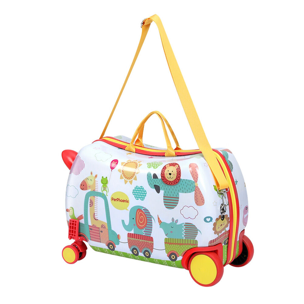 Wanderlite 17" Kids Ride On Luggage Children Suitcase Trolley Travel Zoo Price