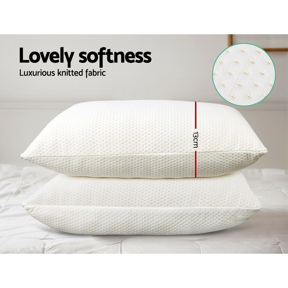 Memory Foam Pillow 13cm Thick Twin Pack Price
