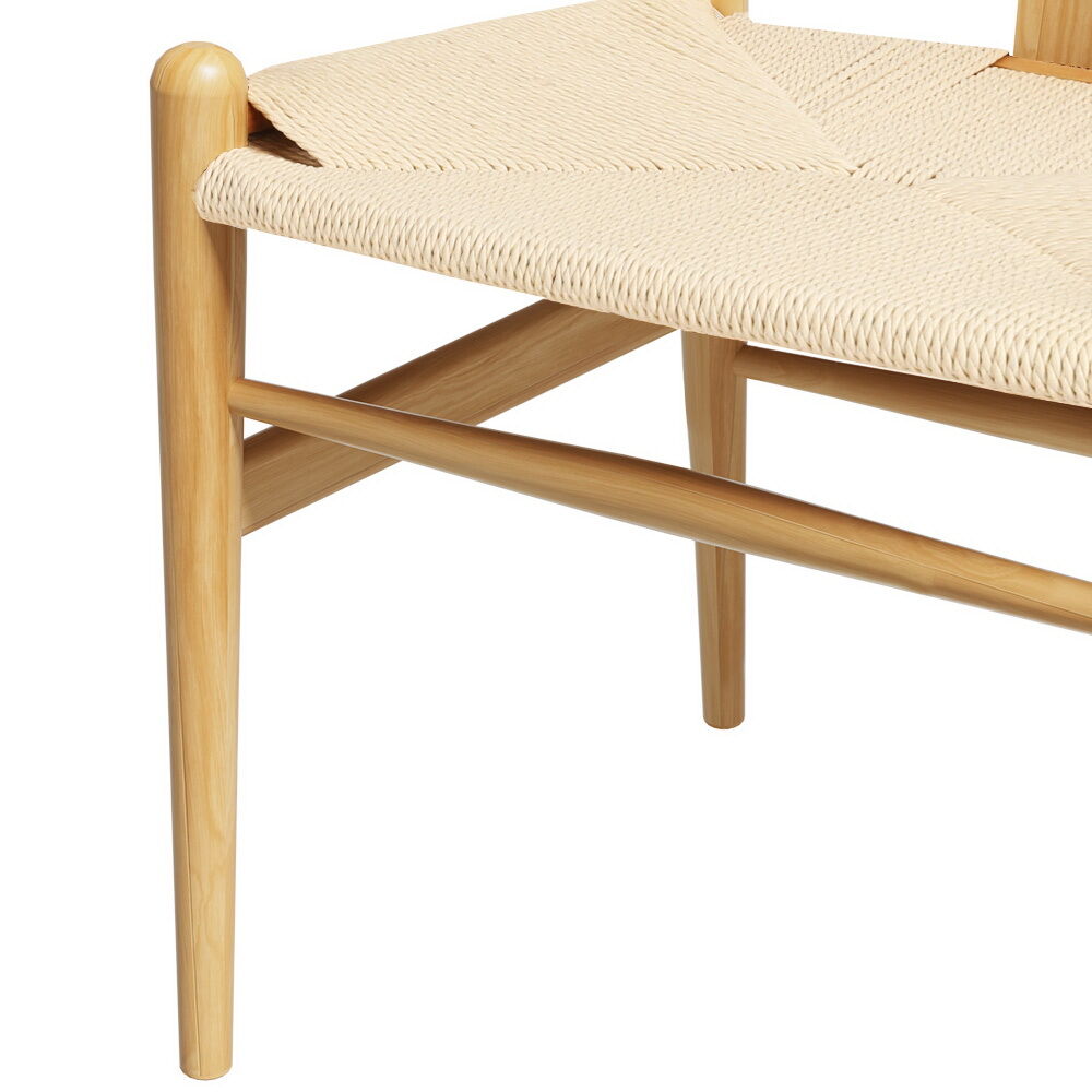 Dining Chair Wooden Rattan Seat Wishbone Back Price