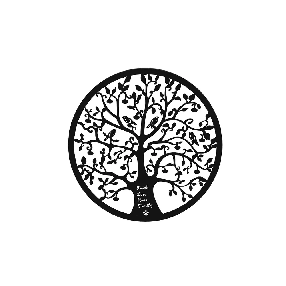 Metal Wall Art Hanging Sculpture Home Decor Leaf Tree of Life Round Frame Price