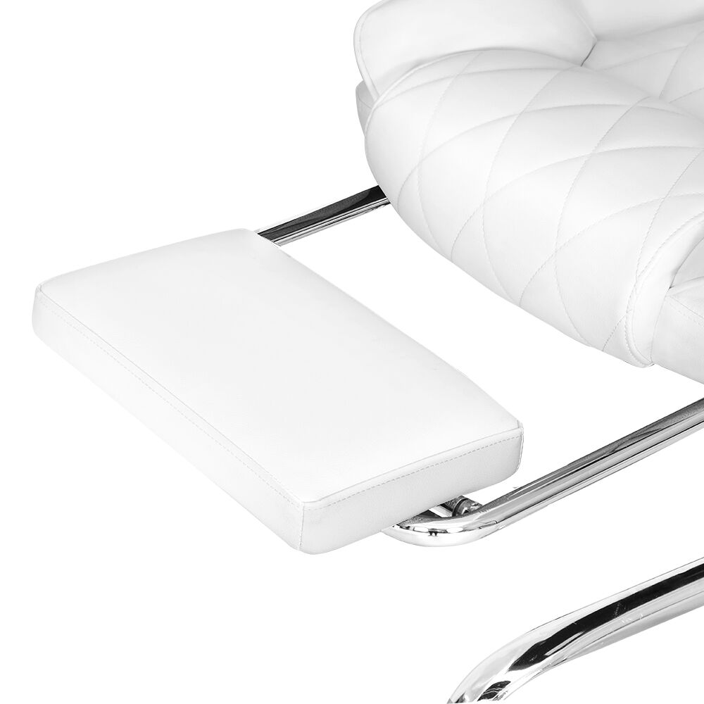 Executive Office Chair Leather Footrest White Price