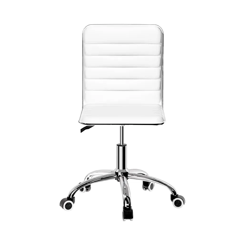 Office Chair Computer Desk Gaming Chairs PU Leather Low Back White Price