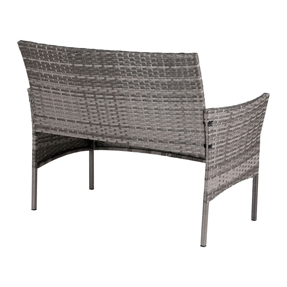 4 Seater Outdoor Sofa Set Wicker Setting Table Chair Furniture Grey Price