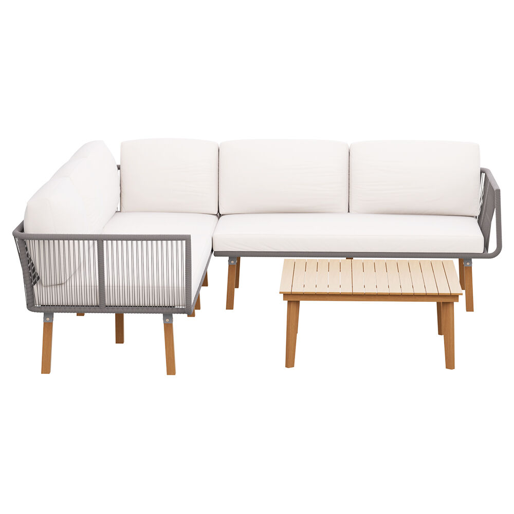 Gardeon 5-Seater Outdoor Sofa Set Wooden Lounge Setting Aluminum Price