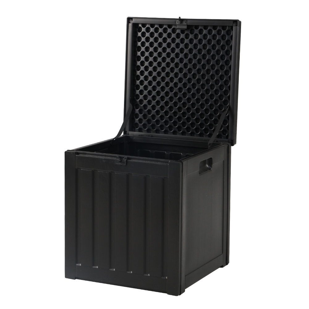 Outdoor Storage Box 80L Container Lockable Garden Toy Tool Shed Black Price