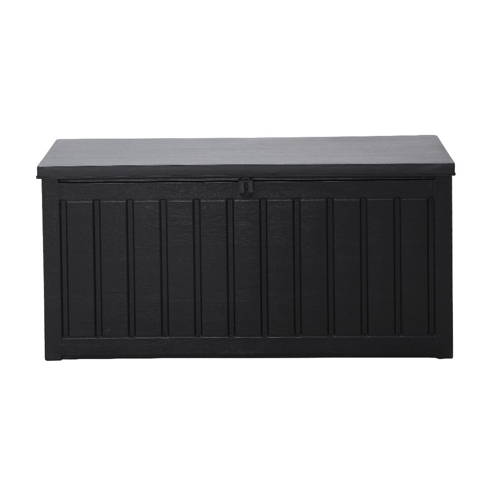 Outdoor Storage Box 240L Container Lockable Garden Bench Tool Shed Black Price