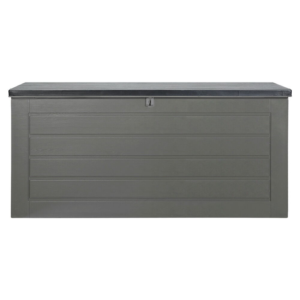 Outdoor Storage Box 680L Container Lockable Garden Bench Tool Shed Black Price