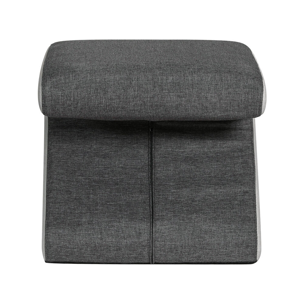 Ottoman Foot Stool Arrow Linen Grey Price