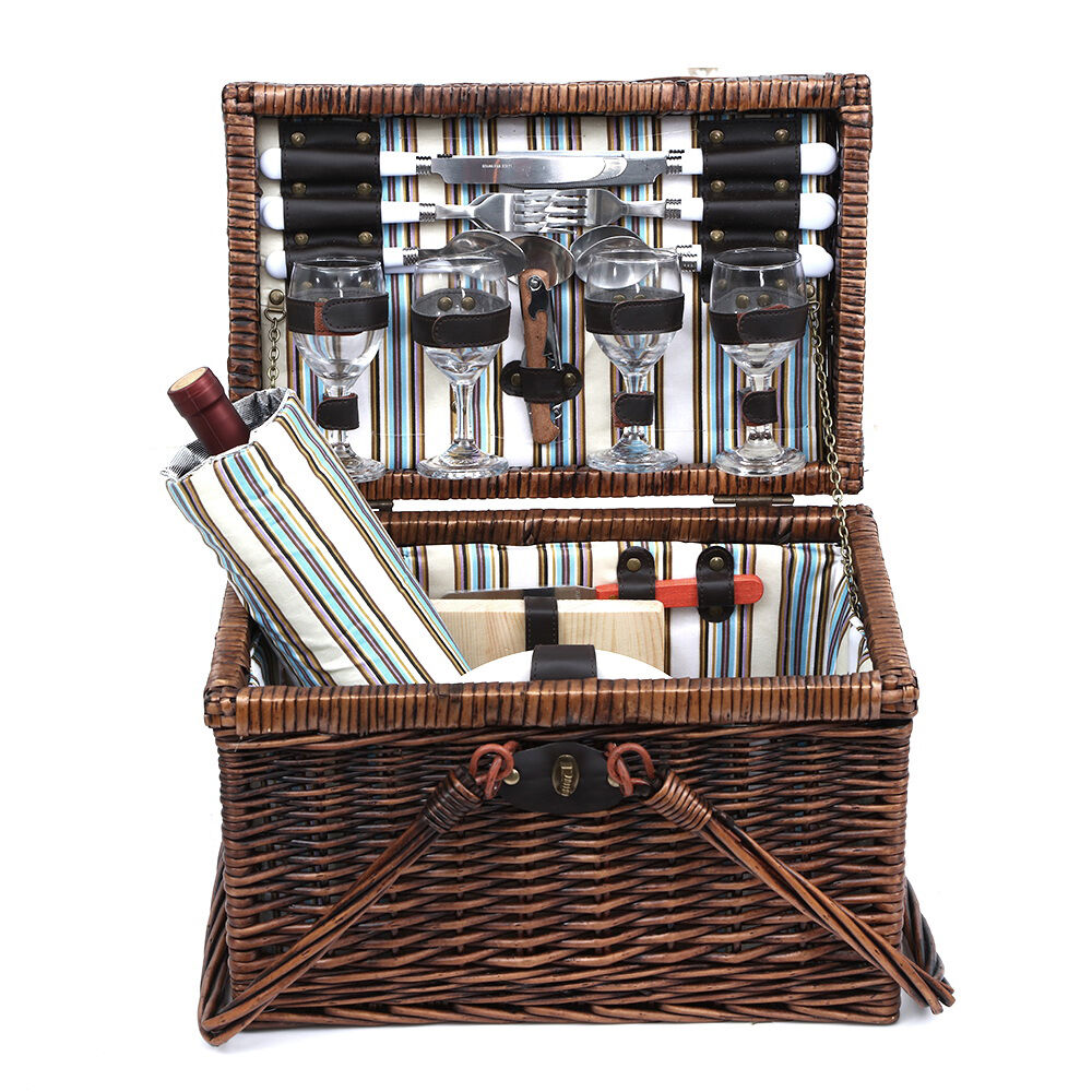 4 Person Picnic Basket Set Folding Insulated bag Price