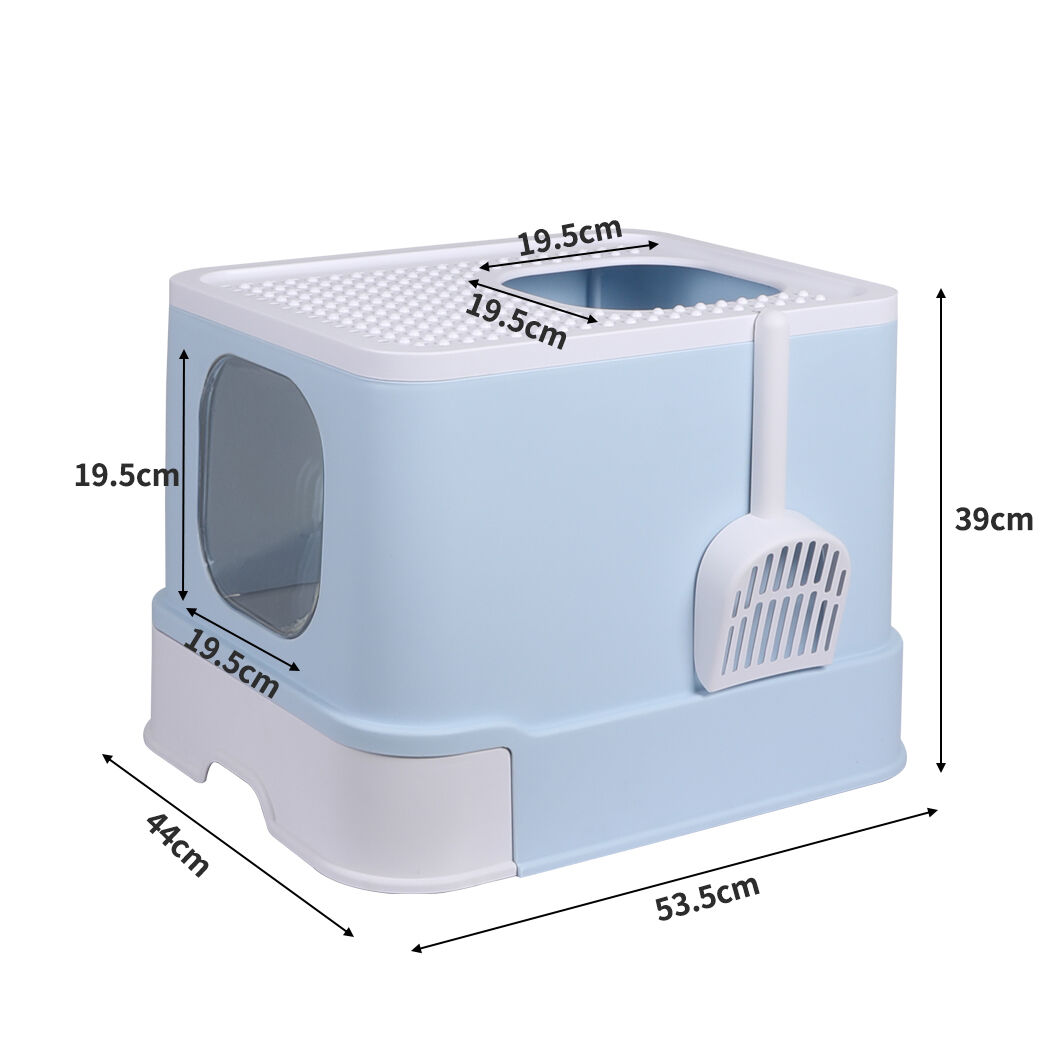 Cat Litter Box Fully Enclosed Kitty Blue Price