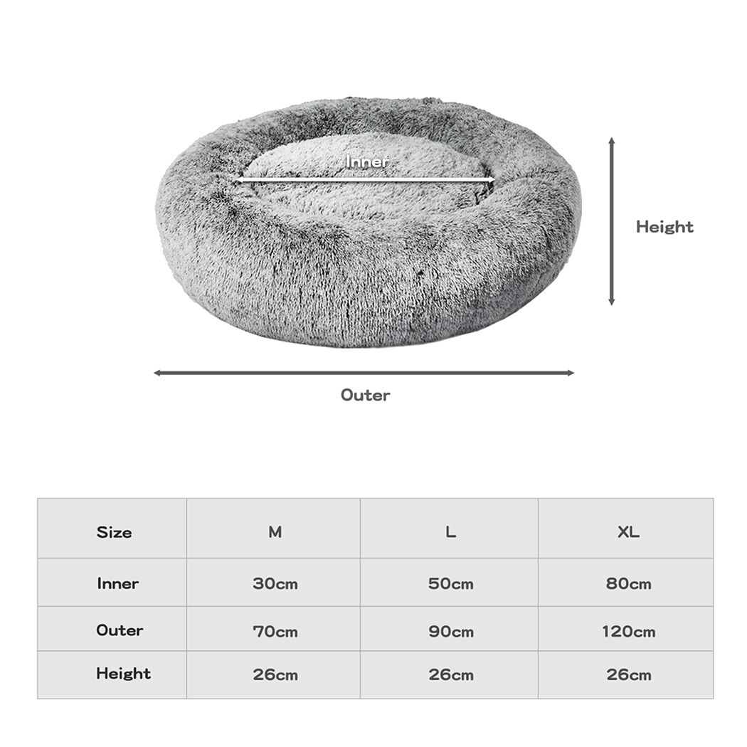 Pet Bed Memory Foam Dog Donut Charcoal Medium Price