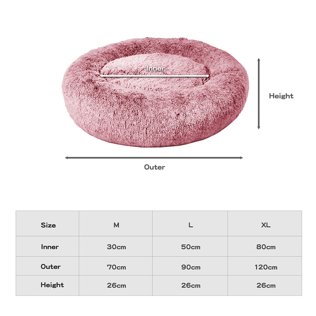 Pet Bed Memory Foam Dog Donut Pink X-Large Price