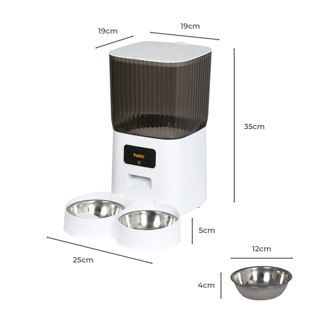 5L Automatic Pet Feeder 2 Bowl White Price