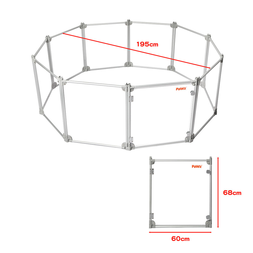 Pet Playpen Transparent Acrylic Clear Folding Dog Fence Kennel 10 Panel Price