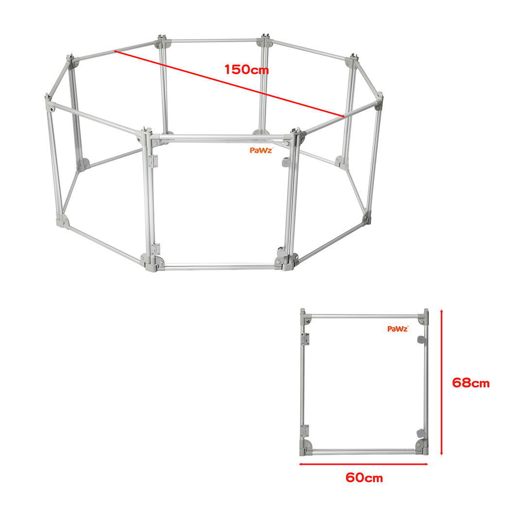 Pet Playpen Transparent Acrylic Clear Folding Dog Fence Kennel 8 Panel Price
