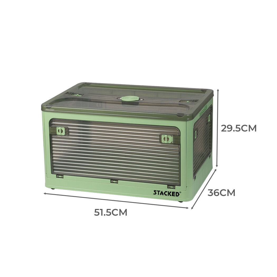 55L Storage Boxes Stackable Container M Green Medium Price