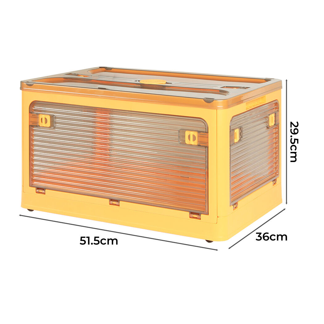 Storage Organiser Large Box Stackable M Orange Medium Price